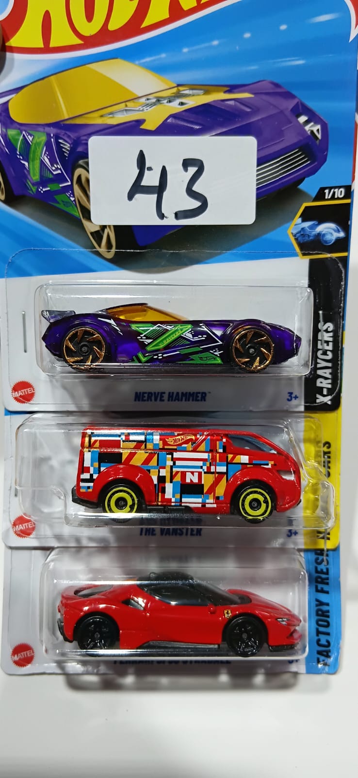 HOT WHEELS CASE-J MAINLINE (PACK OF 3) DIECAST