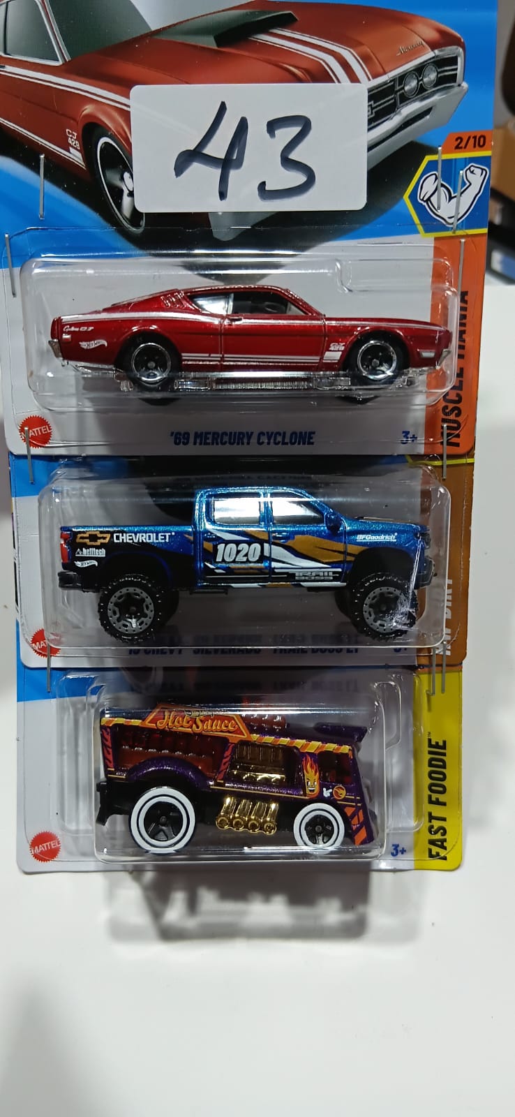 HOT WHEELS CASE-H MAINLINE (PACK OF 3) DIECAST