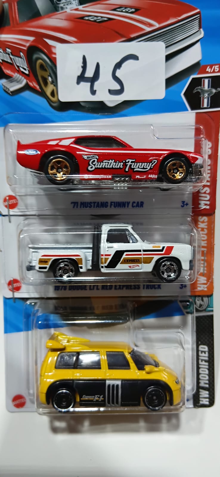 HOT WHEELS CASE-J MAINLINE (PACK OF 3) DIECAST