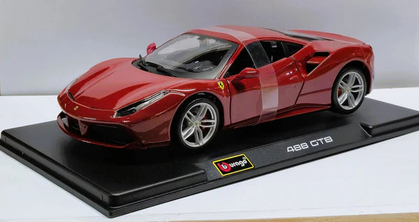 BBURAGO FERRARI 488 GTB 1/24 DIECAST MODEL CAR (18-96013)