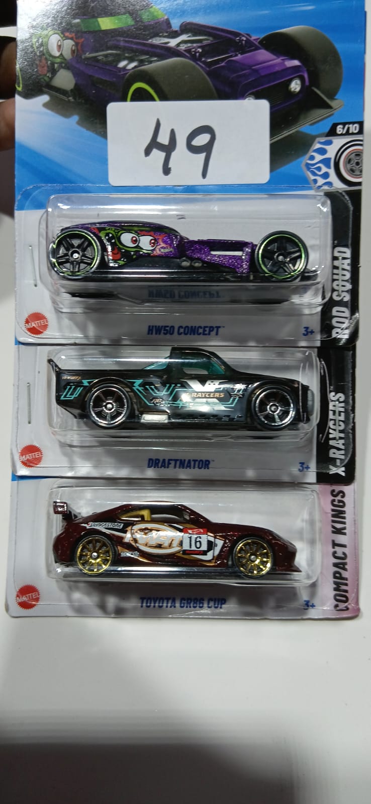 HOT WHEELS CASE-J MAINLINE (PACK OF 3) DIECAST