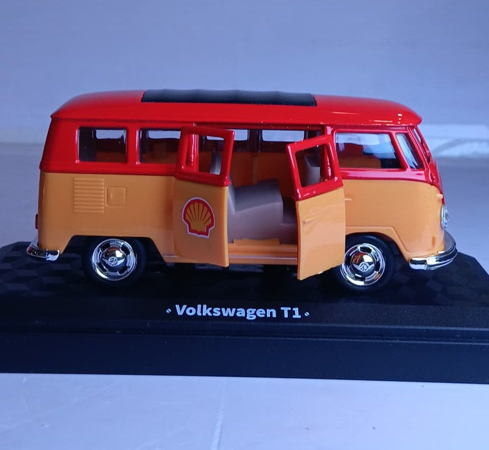 CCA 1:38 VOLKSWAGEN T1 DIECAST MODEL 67050E CAR RED/YELLOW