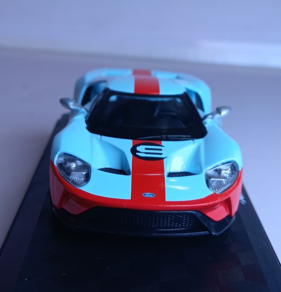 CCA GULF 1:42 FORD GT 2017 DIECAST MODEL 67057F CAR SKY BLUE/ORANGE