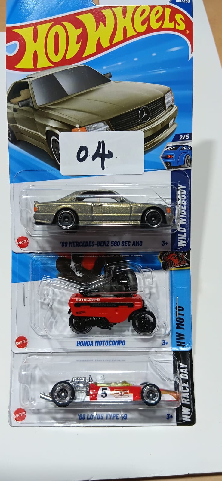 HOT WHEELS CASE-J MAINLINE (PACK OF 3) DIECAST