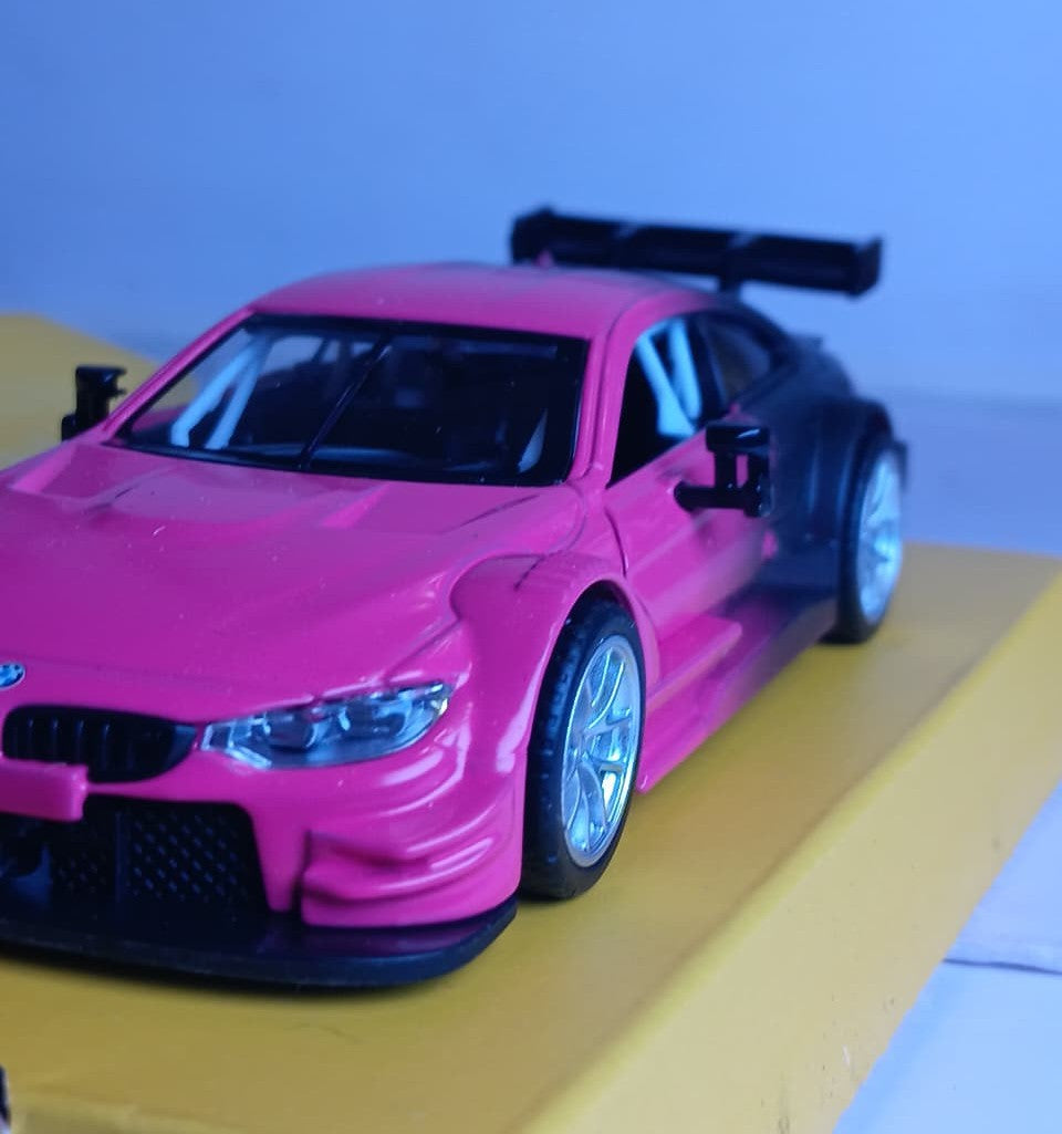 CCA BMW M4 DTM 1/36 SCALE PINK & BLACK 12024 DIECAST MODEL