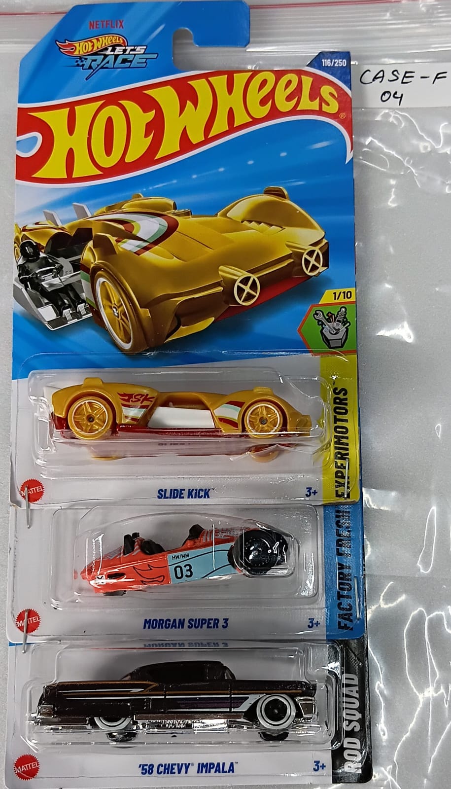 HOT WHEELS - CASE F (2025) - BASIC CAR ASSORTED (PACK OF 3 )-DIECAST