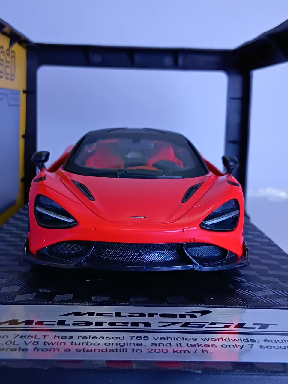 CCA MCLAREN 765 LT 1/24 SCALE ORANGE & BLACK 68281K