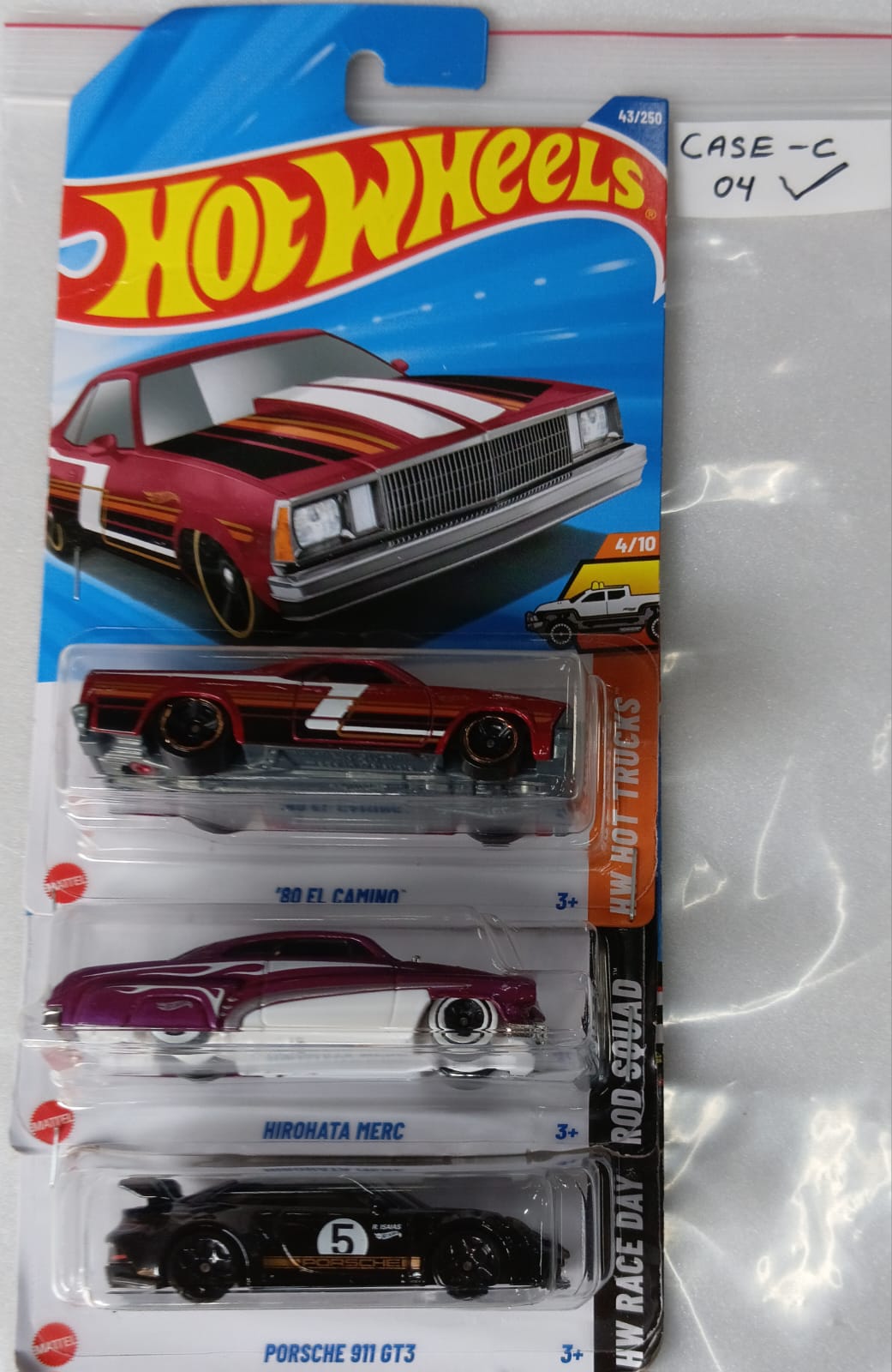 HOT WHEELS - CASE C (2025) - BASIC CAR ASSORTED (PACK OF 3 )-DIECAST