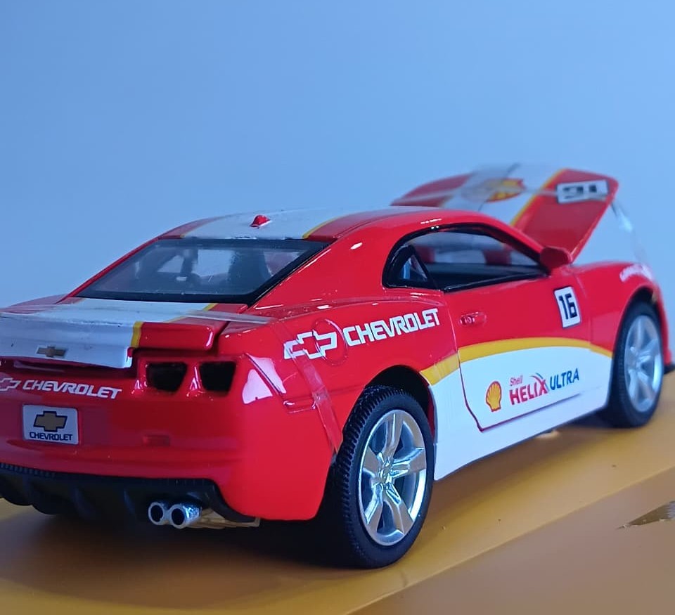 CCA SHELL CHEVROLET CAMARO SS 1:32 DIECAST MODEL 88335E RED WHITE