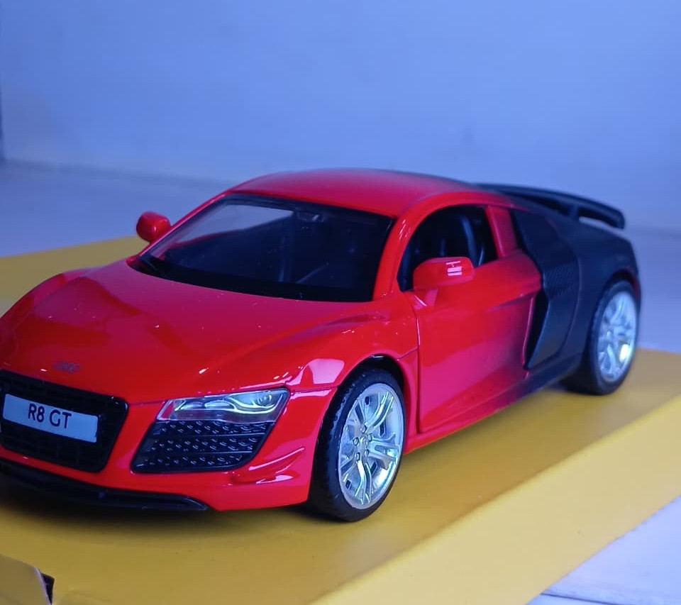 CCA AUDI R8 GT 1/36 SCALE 12004 RED & BLACK DIECAST MODEL