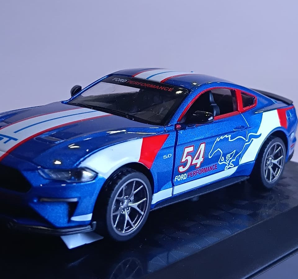 CCA FORD MUSTANG GT 2018 1:34 DIECAST MODEL 88702A BLUE