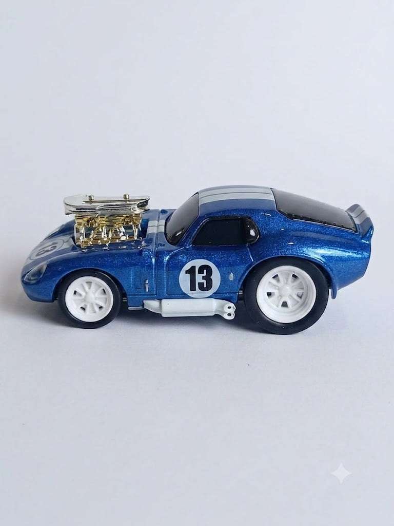 MAISTO MUSCLES 1/64 SCALES 1965 SHELBY DAYTONA COUPE BLUE METAL DIECAST SERIES 2 MODEL 08 CODE 15526