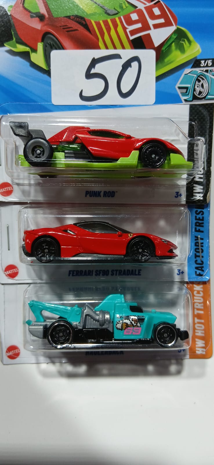 HOT WHEELS CASE-J MAINLINE (PACK OF 3) DIECAST