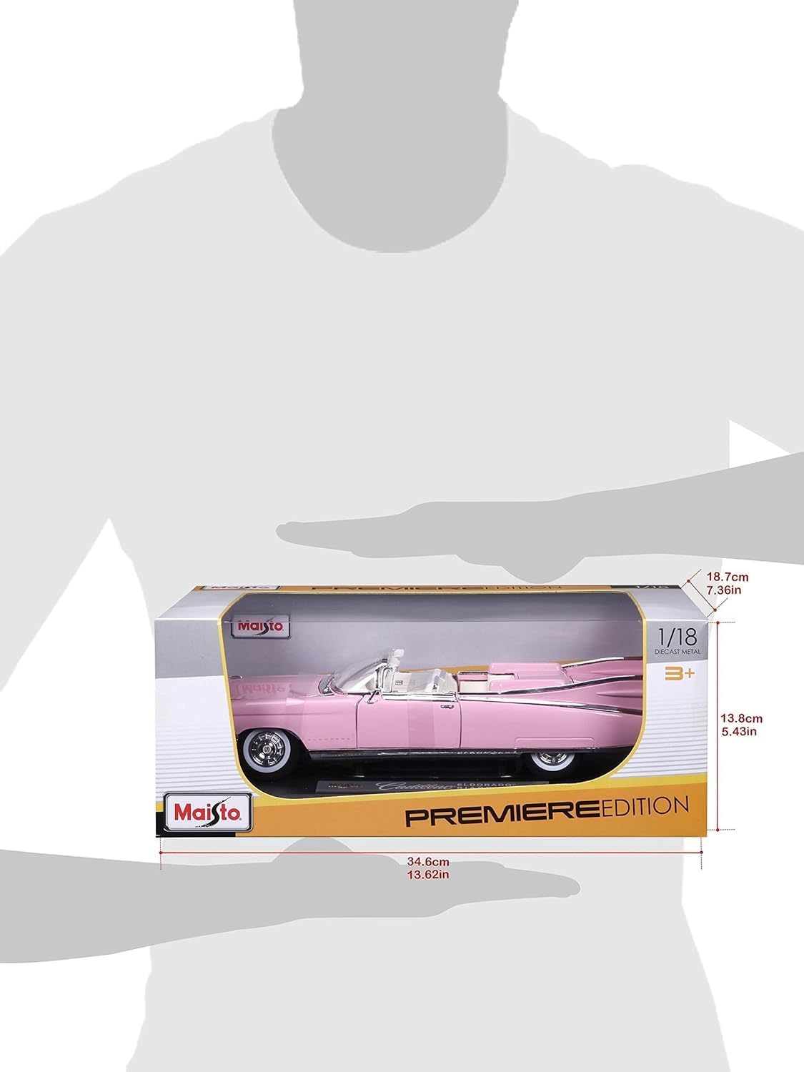 Maisto 1959 Cadillac Eldorado Biarritz Convertible, Pink Premiere 36813 1/18 Scale Die Cast Model Toy Car