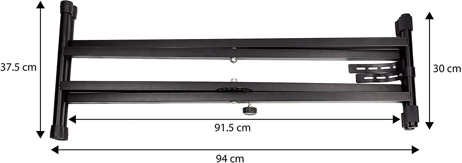KADENCE KEYBOARD STAND HEAVY-DUTY, DOUBLE-X, ADJUSTABLE  STAND WITH LOCKING STRAPS