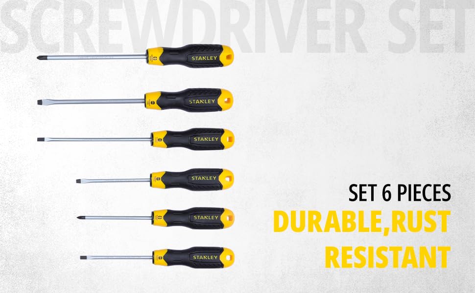 STANLEY STHT65242 6-Piece Cushion Grip Screwdriver