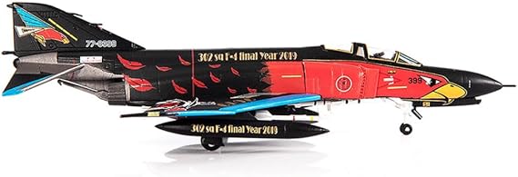JC WING DIECAST AIRPLANE F-4EJ PHAHTOM BLACK 1/144