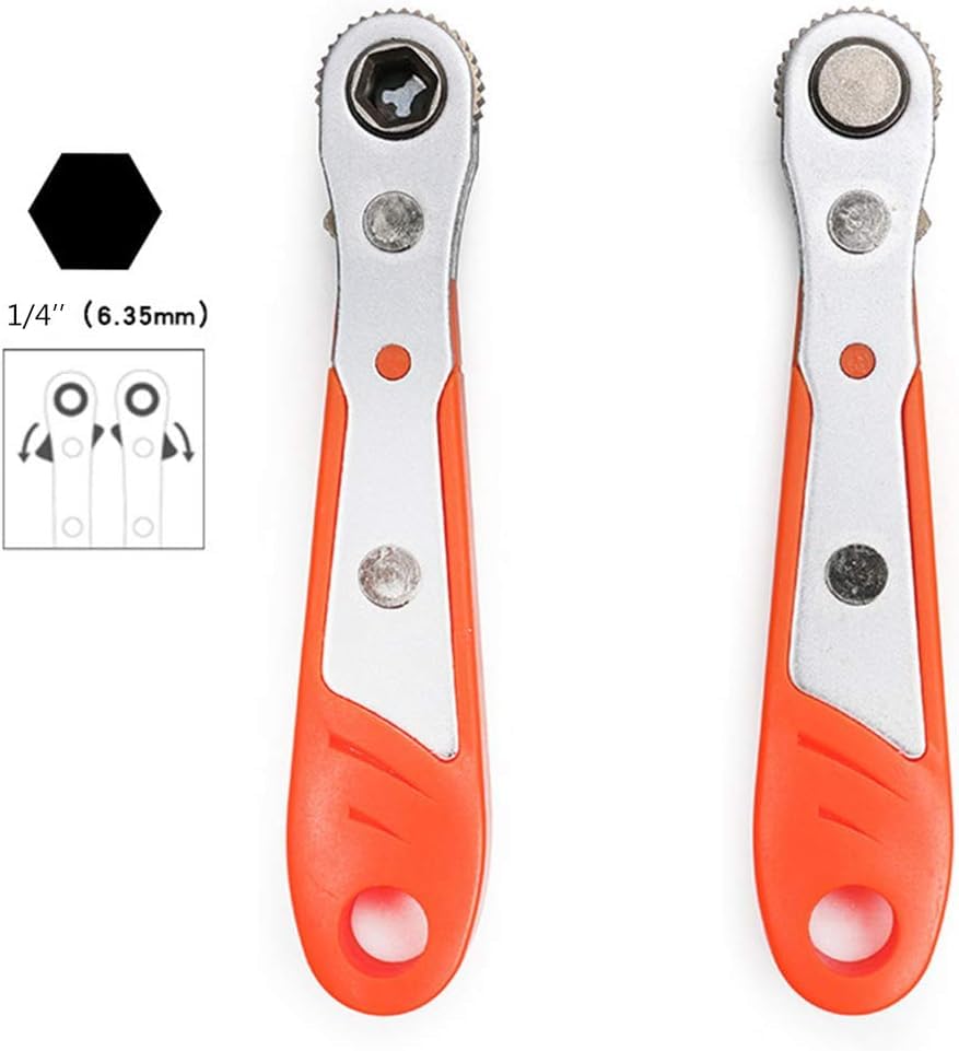 AASONS MINI MAGNETIC RATCHET WRENCH 1/4"(6.35MM) HEXAGON HEAD SCREWDRIVER