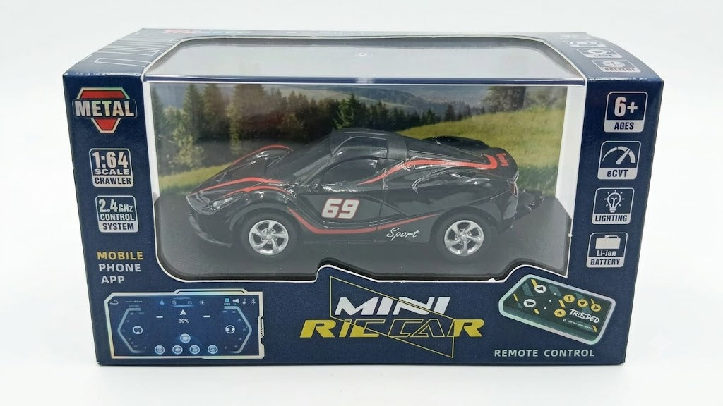 MINI RC CAR SMALL POCKET (SPORT RACING 69) 1:64 SPEED REGULATING ALLOY MODEL HG4-217