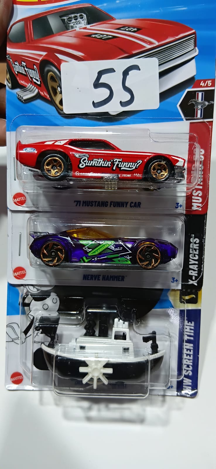 HOT WHEELS CASE-J MAINLINE (PACK OF 3) DIECAST