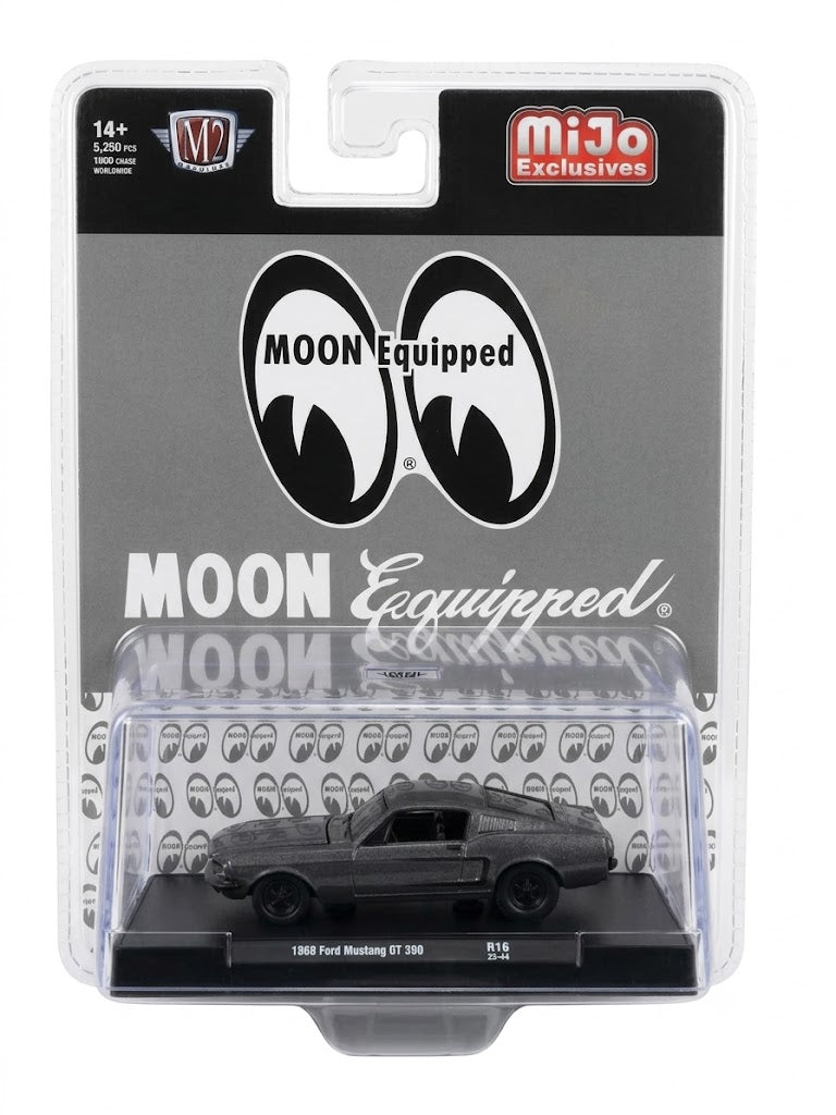 FORD MUSTANG 1968 GT 390 R16 1/64 SCALE DARK GREY METAL DIECAST CODE # 31500-MJS 64