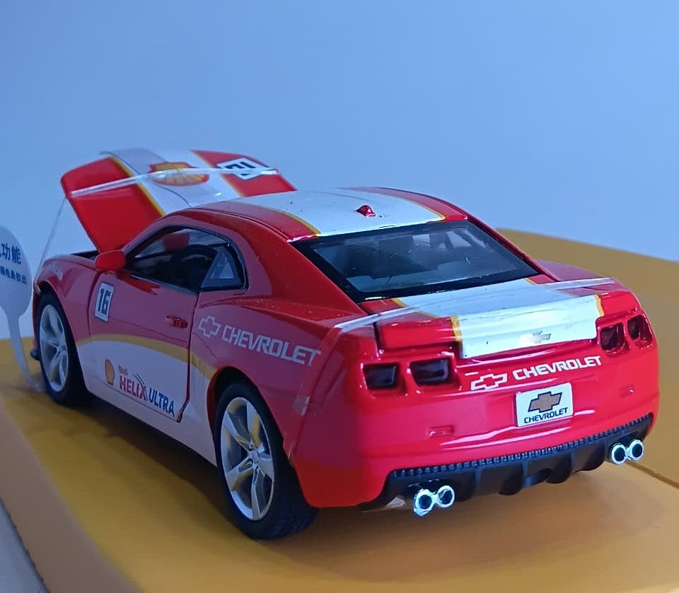 CCA SHELL CHEVROLET CAMARO SS 1:32 DIECAST MODEL 88335E RED WHITE