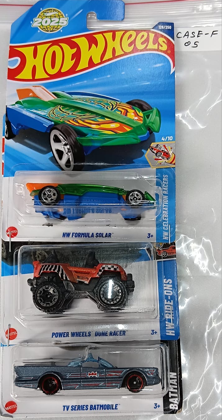 HOT WHEELS - CASE F (2025) - BASIC CAR ASSORTED (PACK OF 3 )-DIECAST