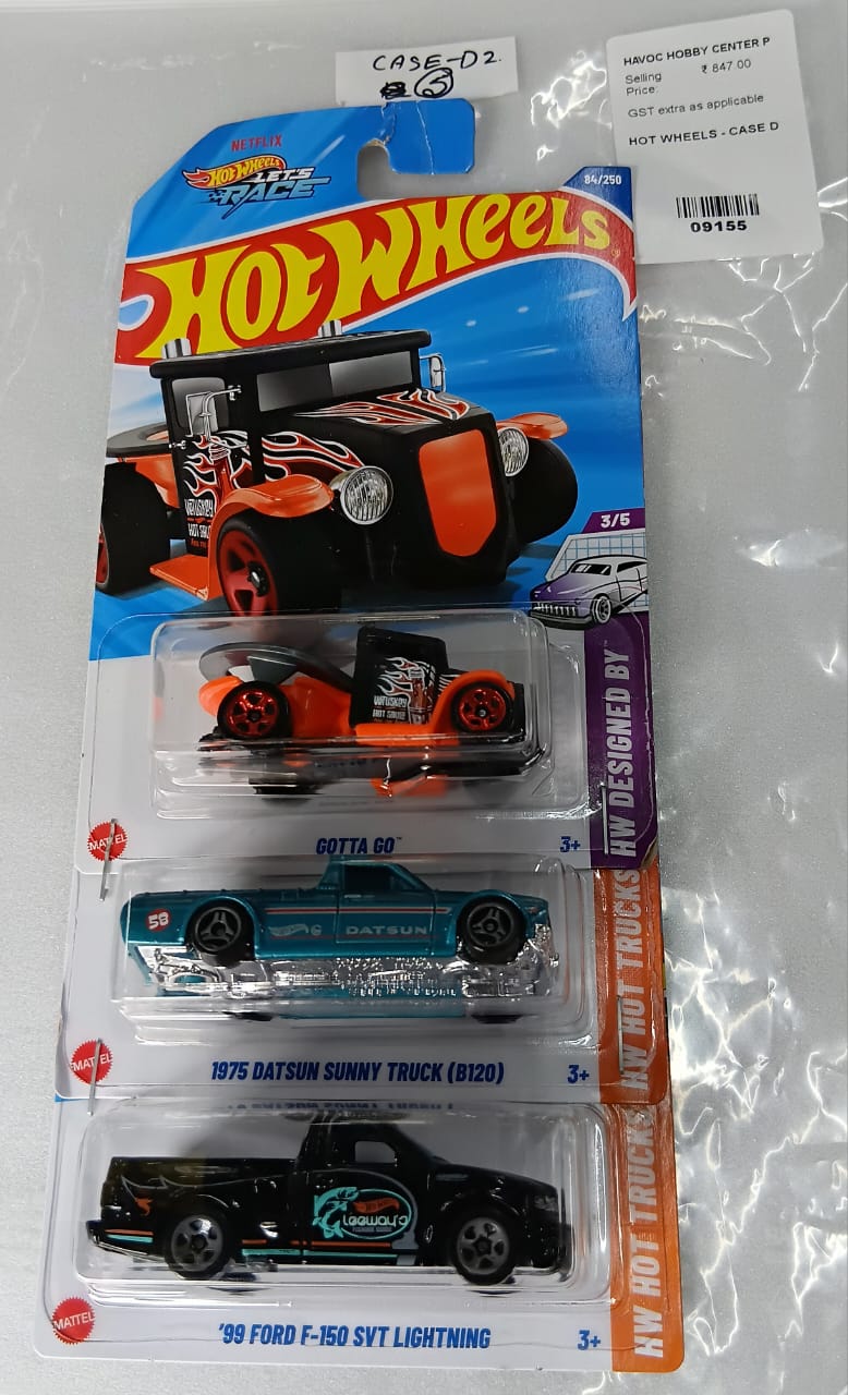 HOT WHEELS - CASE D (2025) - BASIC CAR ASSORTED (PACK OF 3 )-DIECAST