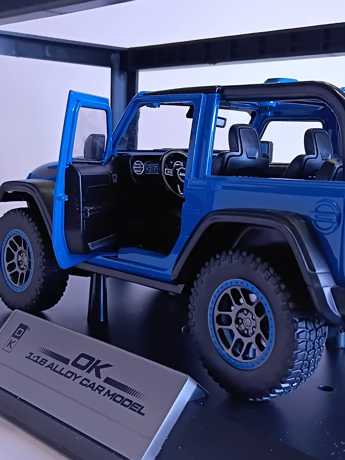 1:18 ALLOY CAR K1-13-A RECON JEEP RUBICON DIE-CAST MODEL SKY BLUE