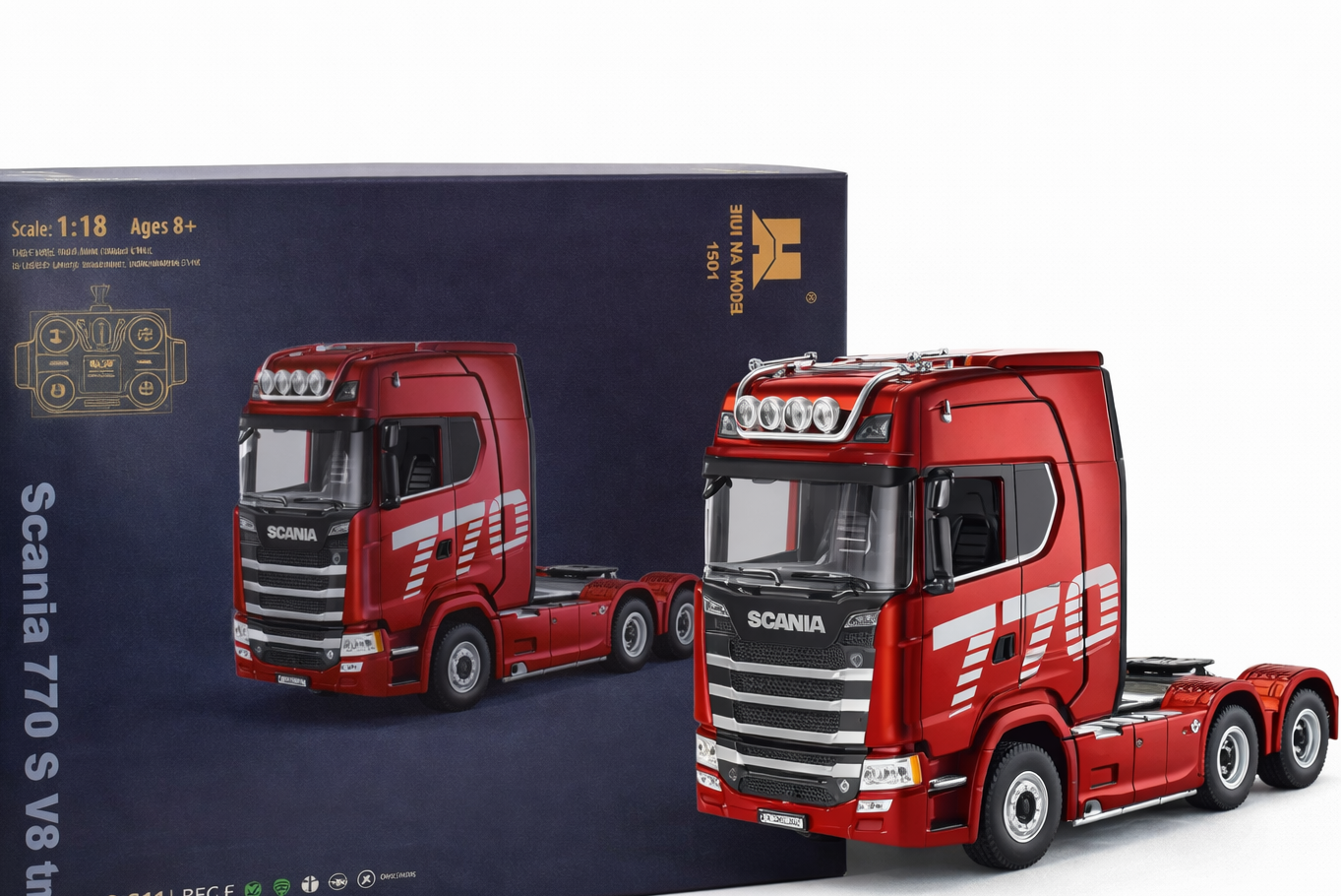 HUINA 1501 1/18 SCANIA 770 S V8 TRUCK RED