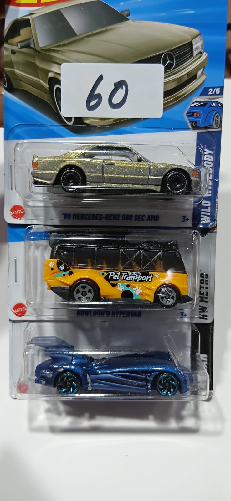 HOT WHEELS CASE-J MAINLINE (PACK OF 3) DIECAST