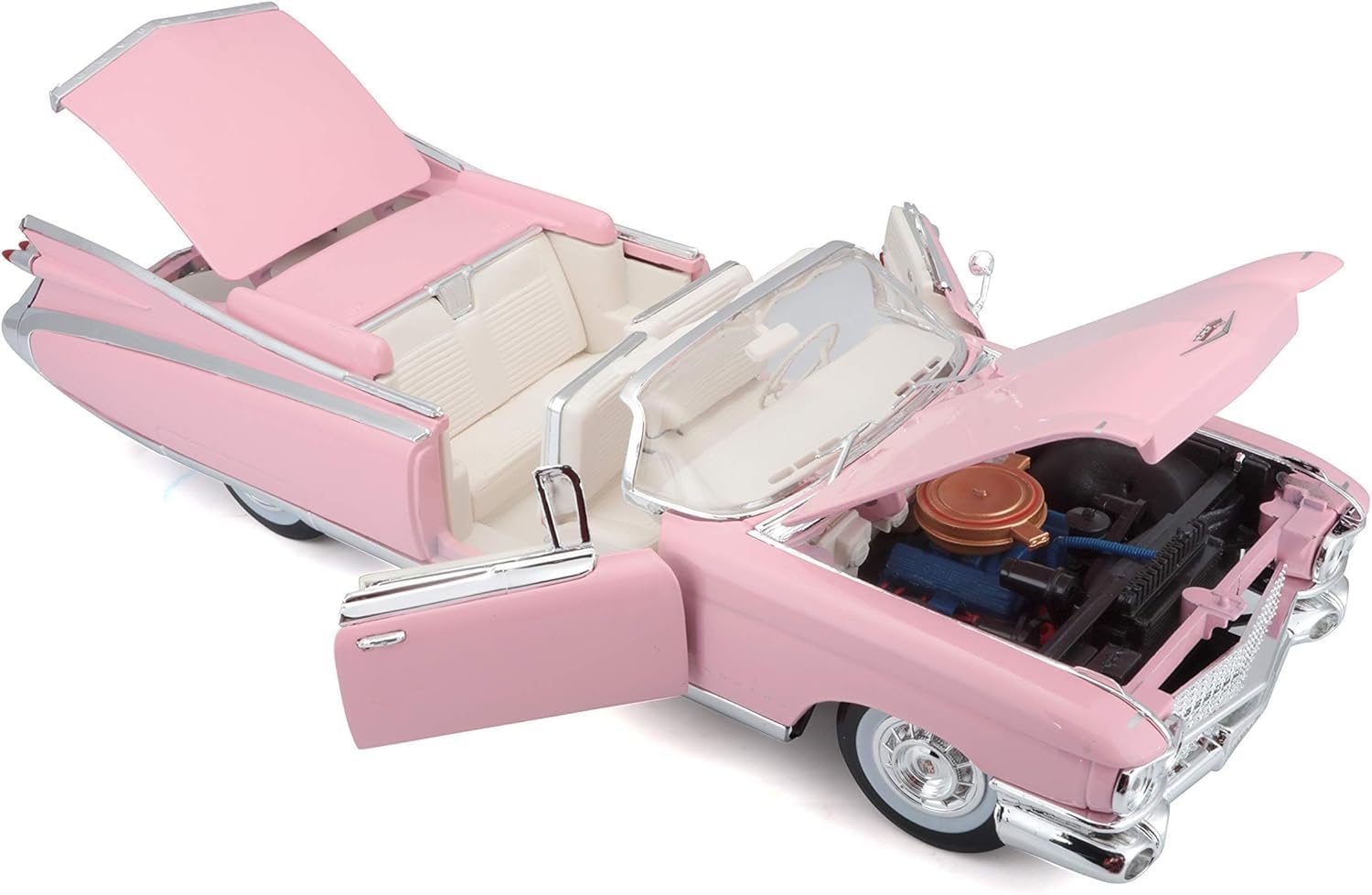Maisto 1959 Cadillac Eldorado Biarritz Convertible, Pink Premiere 36813 1/18 Scale Die Cast Model Toy Car