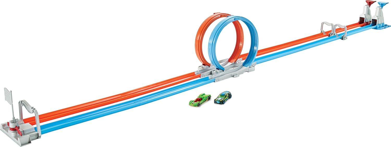 HOT WHEELS DOUBLE LOOP DASH TRACK SET