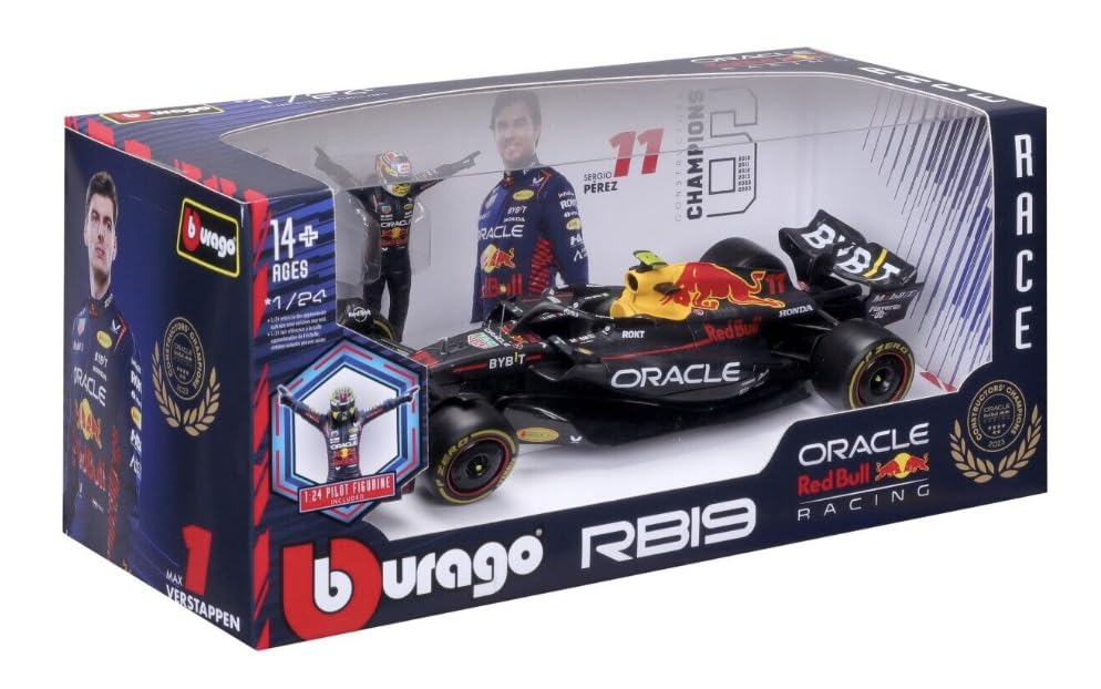BBURAGO - 1/24 SCALE DIECAST MODEL COMPATIBLE WITH RED BULL RACING RB19