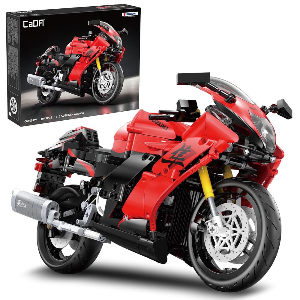 CADA C64051W MOTOR CYCLE BUILDING BLOCK SET 1:6 SUZUKI HAYABUSA 1043PCS OFFICIAL LICENSED