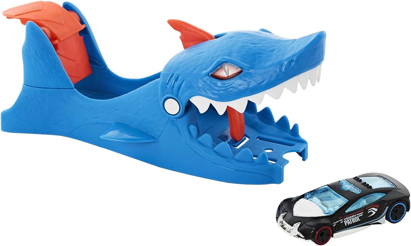 HOT WHEELS CITY TRACK NEMESIS LAUNCHER PLAYSETS WITH SHARK LAUNCHER AND DINO LAUNCHER (PRODUCT NO:GVF42)