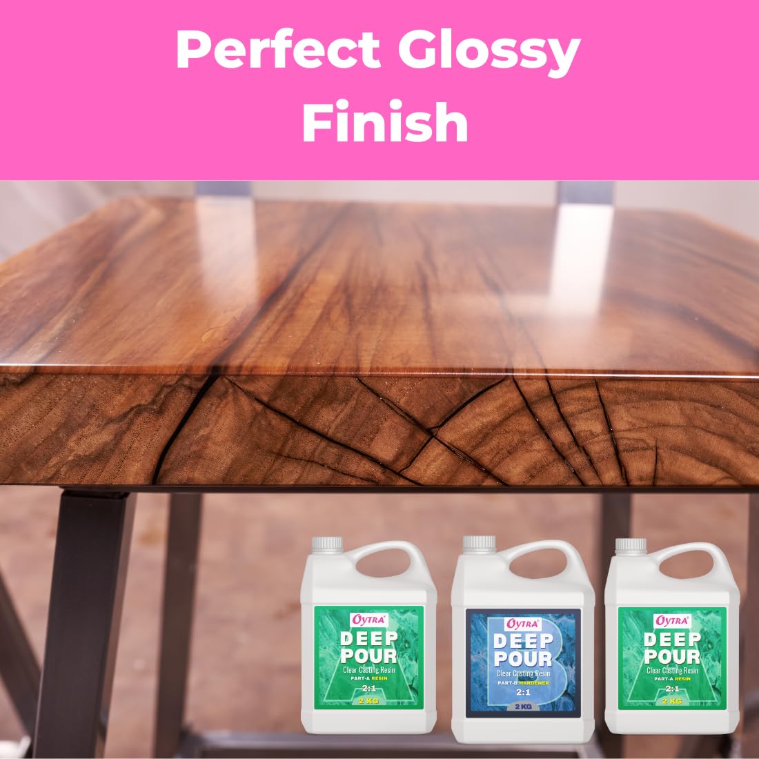 Oytra Resin Liquid Casting 6 Kgs 2 1 Ratio Deep Pour