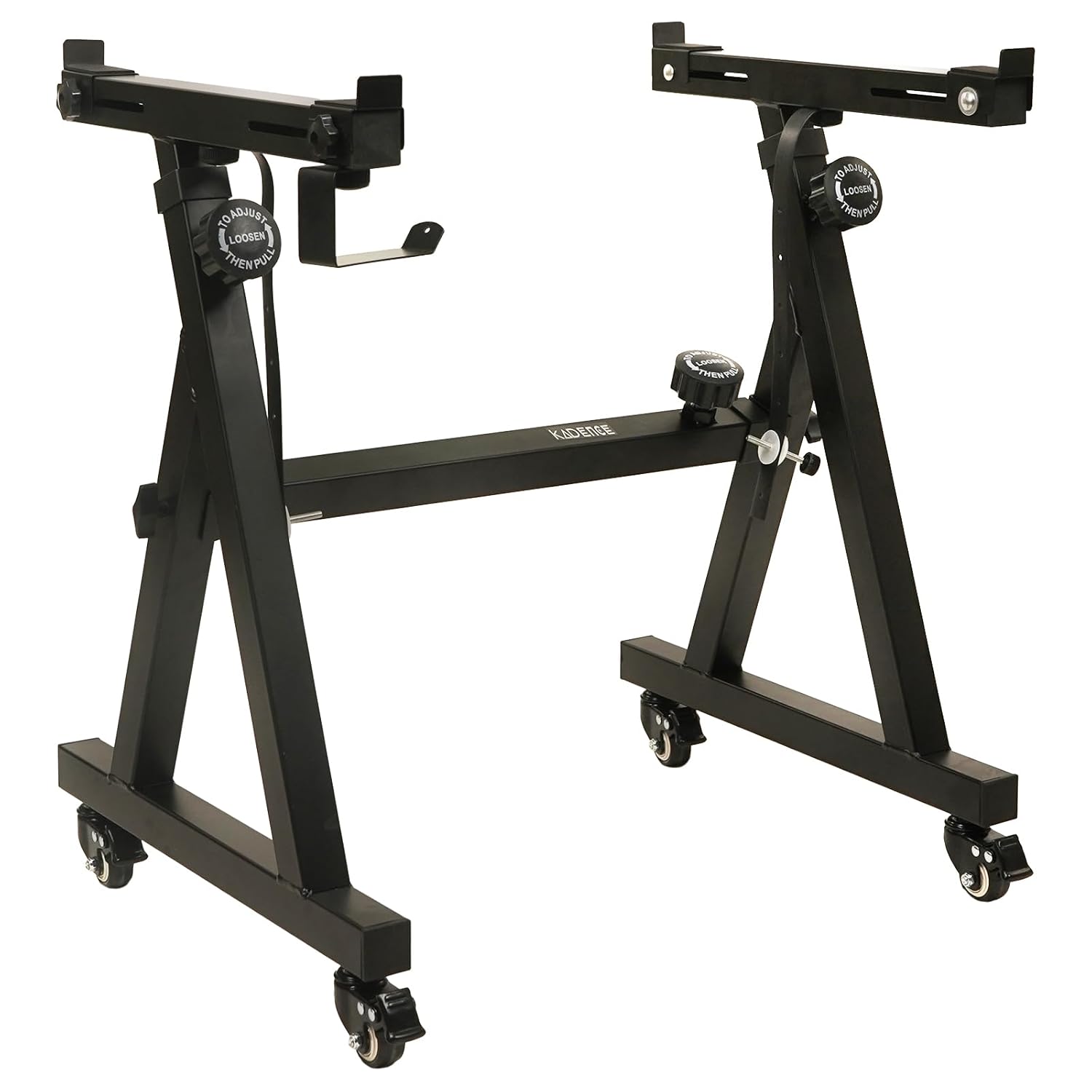 KADENCE KEYBOARD STAND W/ WHEELS - BLACK Z STYLE METAL ADJUSTABLE & PORTABLE HEAVY DUTY DIGITAL PIANO STAND