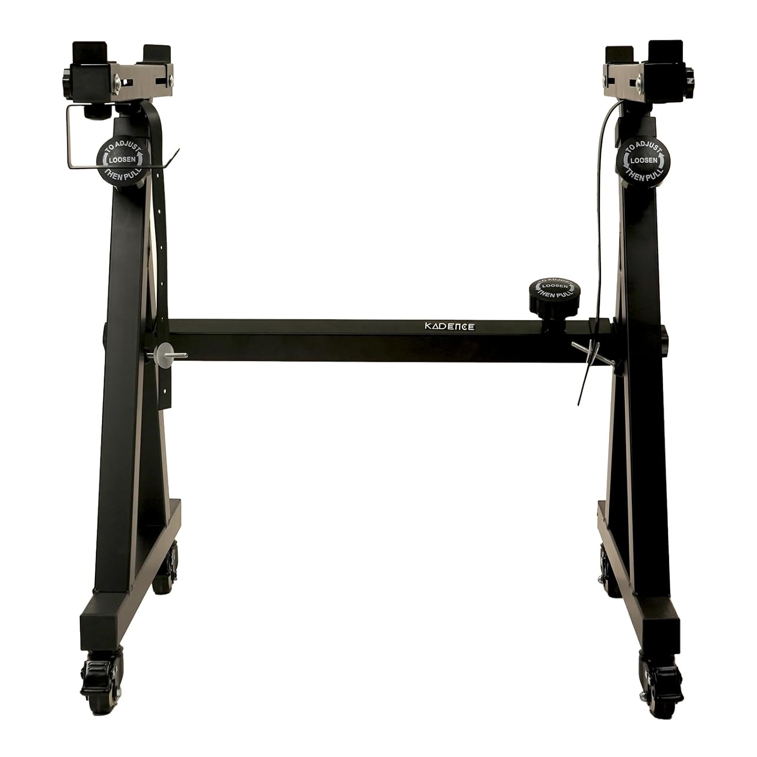 KADENCE KEYBOARD STAND W/ WHEELS - BLACK Z STYLE METAL ADJUSTABLE & PORTABLE HEAVY DUTY DIGITAL PIANO STAND