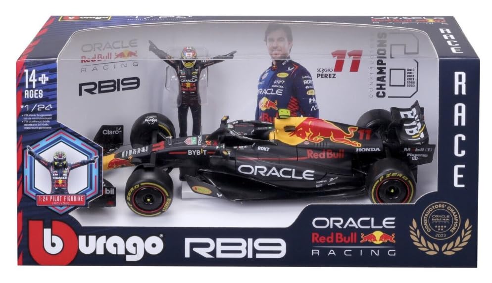 BBURAGO - 1/24 SCALE DIECAST MODEL COMPATIBLE WITH RED BULL RACING RB19