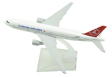 AIRPLANE DIECAST METAL TURKISH AIRLINE BOEING 777  16CM