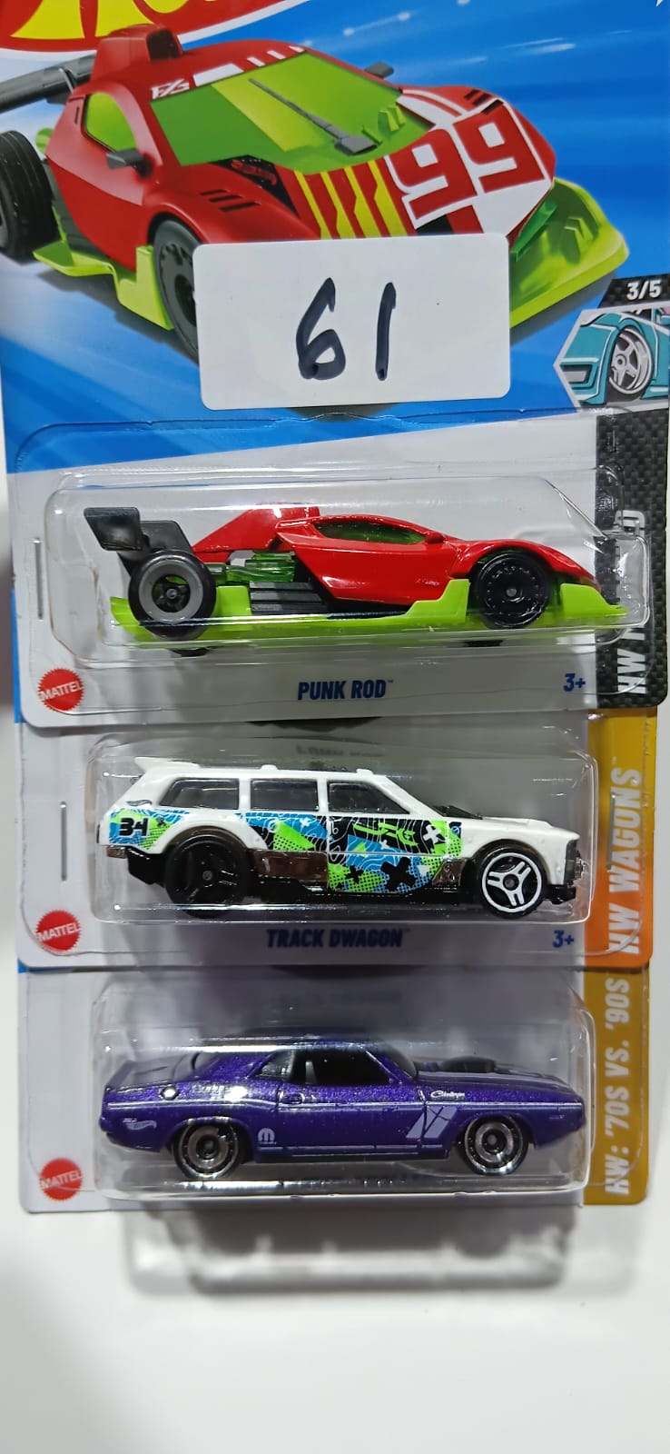 HOT WHEELS CASE-J MAINLINE (PACK OF 3) DIECAST