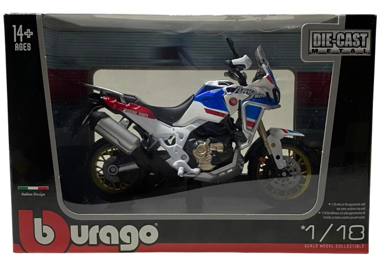 MAISTO HONDA AFRICA TWIN ADVENTURE 1/18 DIECAST 28-91082