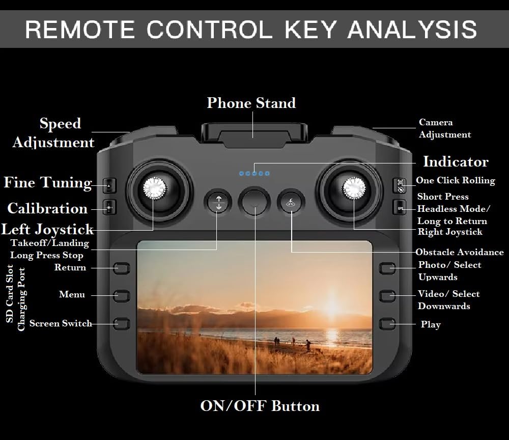 JS39P HD CAMERA TOY DRONE WITH DIGITAL DISPLAY AND BRUSHLESS MOTOR