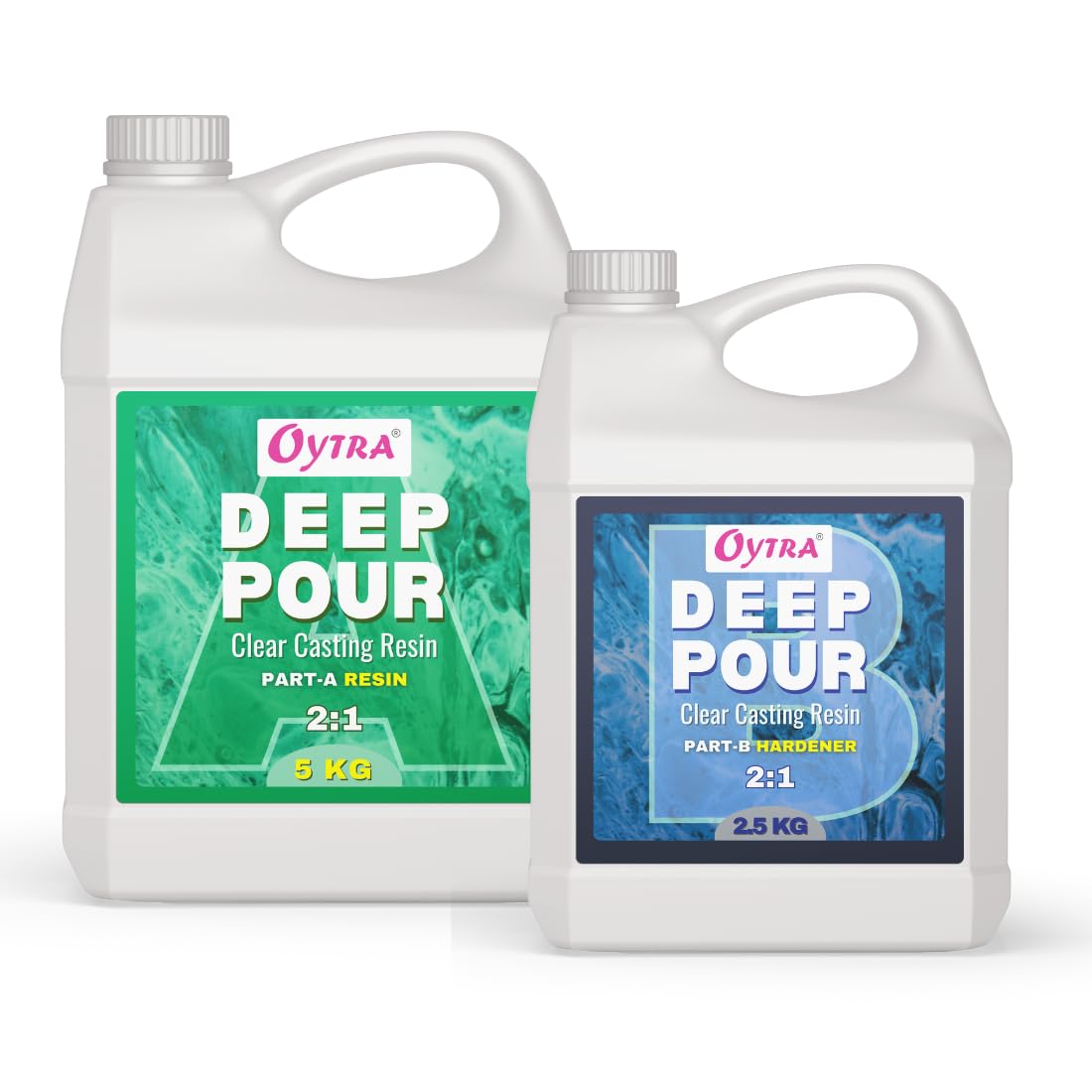 OYTRA RESIN DEEP POUR CASTING LIQUID HARDENER 7.5 KGS 2:1 RATIO