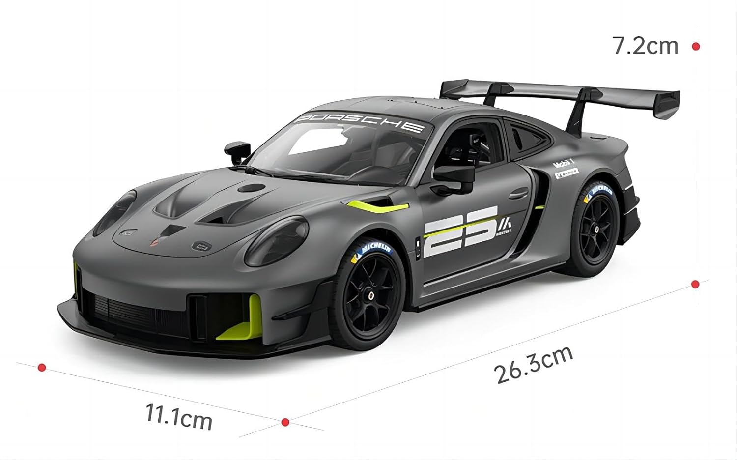 RASTAR 99600 1/18 PORSCHE 911 GT2 RS CLUBSPORT 25 RC ASSEMBLY MODEL KIT (68 PCS & 8 PTS)