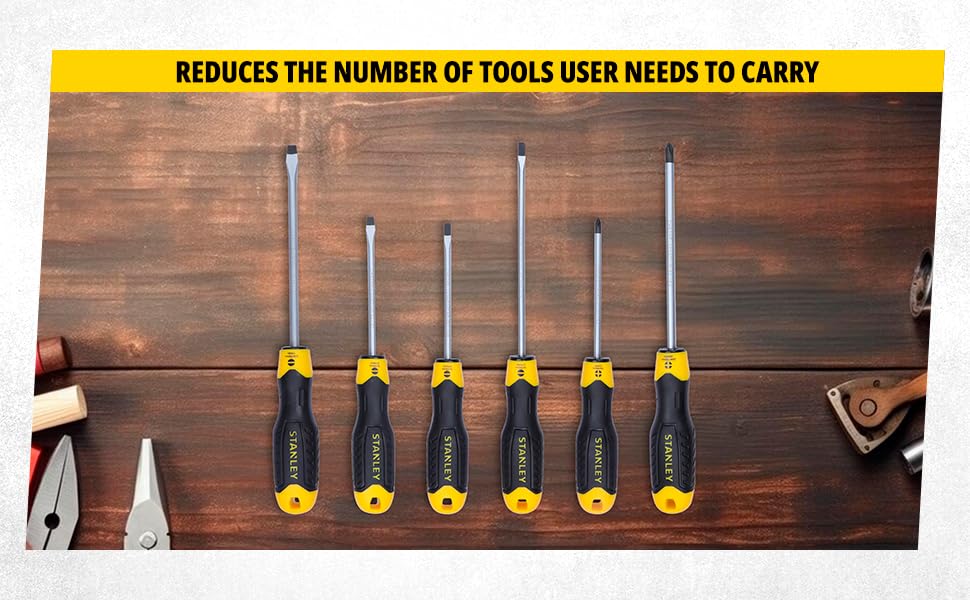 STANLEY STHT65242 6-Piece Cushion Grip Screwdriver
