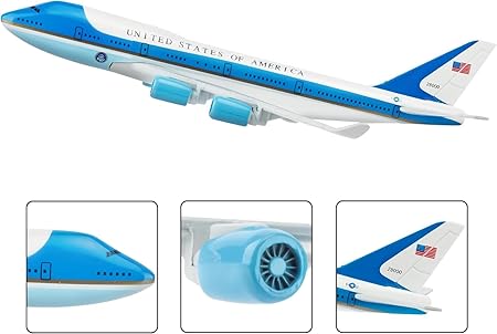 AIRPLANE DIECAST METAL UNITED STATES OF AMERICA B747 16CM