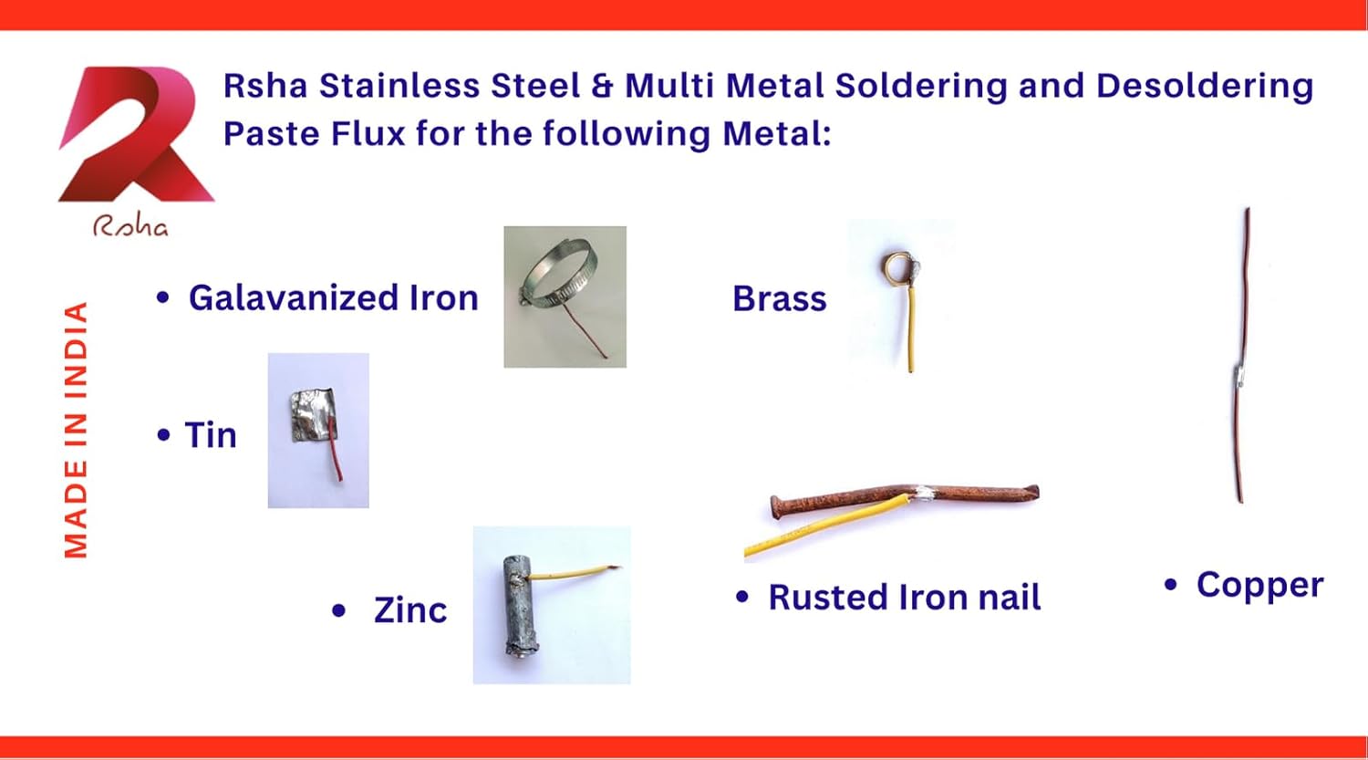 RSHA STAINLESS STEEL & MULTI METALS SOLDERING PASTE FLUX FOR SOLDERING AND DESOLDERING - 1 PACK 25 GM.