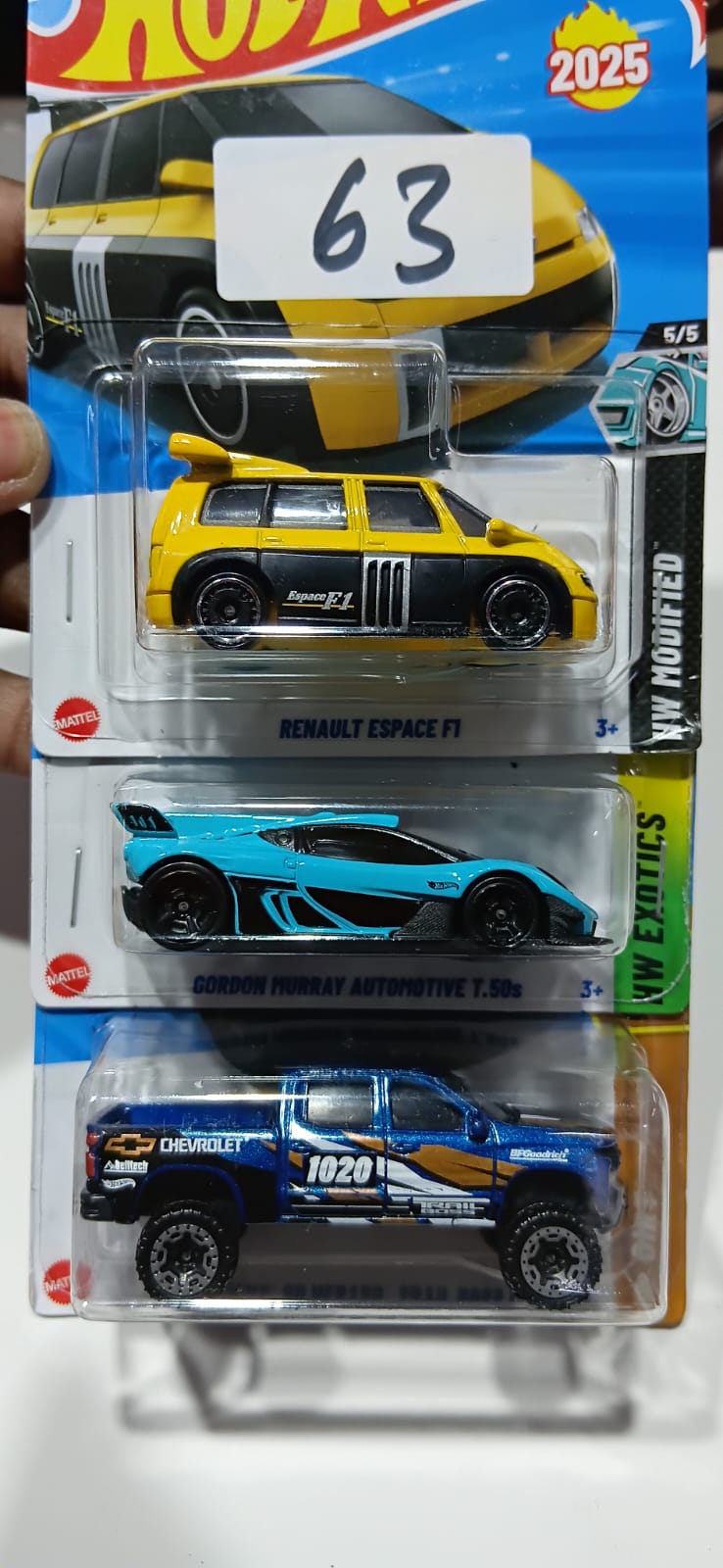 HOT WHEELS CASE-J MAINLINE (PACK OF 3) DIECAST